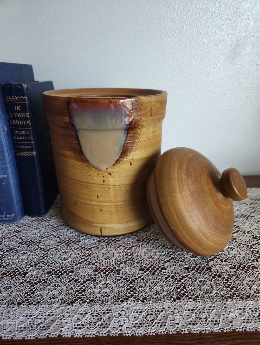 Sango Splash Earth-Toned Stoneware Canister - Picture 5 of 14